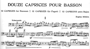 Eugene Bozza: Twelve Caprices for Bassoon