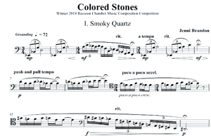 Jenni Brandon: Colored Stones for Solo Bassoon