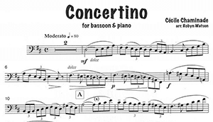 Cécile Chaminade: Concertino Op 107 for Bassoon and Piano