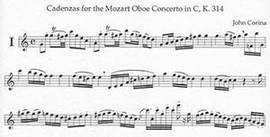 W.A. Mozart: Cadenzas for Mozart Oboe Concerto