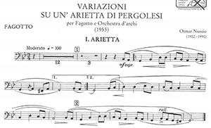 Otmar Nussio: Variations on an Arietta by Pergolesi