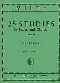 Milde: 25 Studies in Scales and Chords Op.24 for Bassoon