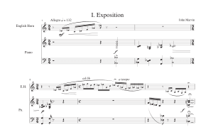 John Marvin: Five Pieces for English Horn and Piano