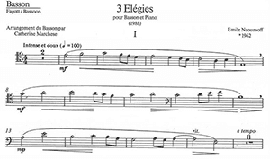 Emile Naoumoff: 3 Elegies for Bassoon