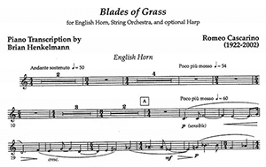 Romeo Cascarino: Blades of Grass for English Horn and Piano
