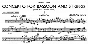 Gordon Jacob: Concerto for Bassoon and Strings