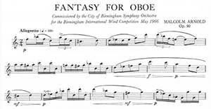Malcolm Arnold: Fantasy Op. 90 for Solo Oboe