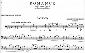Julius Weissenborn: Romance in Eb Major, Op 3