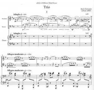 Jean Françaix: Trio for Oboe, Bassoon and Piano