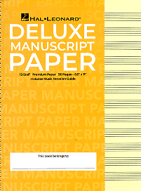 Manuscript Paper, 96 Sheets, 12 Stave Spiral Bound