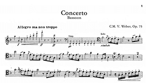 Carl Maria von Weber: Concerto for Bassoon in F Major Op 75