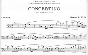 Marcel Bitsch: Concertino for bassoon and piano