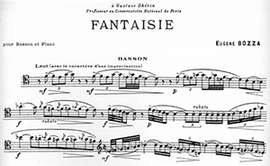 Eugène Bozza: Fantaisie for Bassoon and Piano