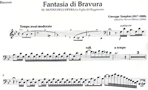 Giuseppe Tamplini: Fantasia di Bravura su motives dell'Opera La Figlia del Reggimento by Gaetano Donizettti