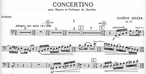 Eugene Bozza: Concertino for bassoon and chamber orchestra. op. 49.
