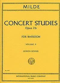 Milde: Concert Studies Opus 26 Vol. 2 for Bassoon