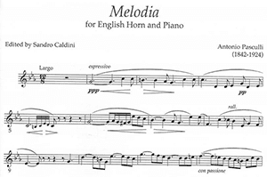 Antonio Pasculli: Melodia for English Horn and Piano
