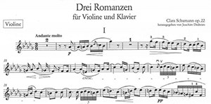 Clara Schumann: Three Romances Op. 22