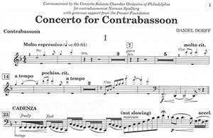 Daniel Dorff: Concerto for Contra Bassoon