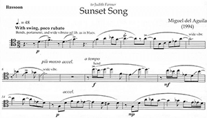 Miguel del Aguila: Sunset Song for Bassoon and Piano
