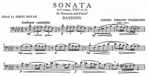 Georg Philipp Telemann: Sonata in F minor for bassoon