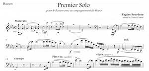 Eugene Bourdeau: Premier Solo for Bassoon and Piano