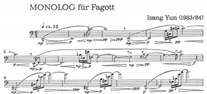 Isang Yun: Monolog for Bassoon