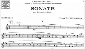 Henri Dutilleux: Sonata for Oboe and Piano