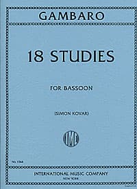Giovania-Baptiste Gambaro: 18 Studies for Bassoon