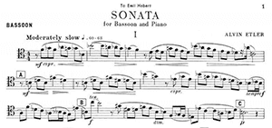 Alvin Etler: Sonata for Bassoon and Piano