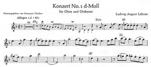 Ludwig August Lebrun: Oboe Concerto No.1 in D minor