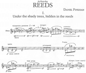 Daniel Pinkham: Reeds