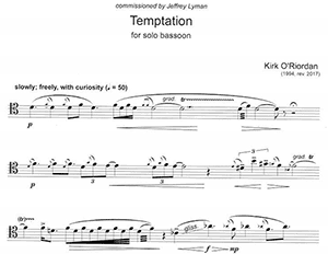 Kirk O'Riordan: Temptation for Solo Bassoon