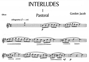 Gordon Jacob: Interludes for Oboe and Piano