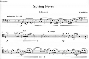 Cindi Hsu: Spring Fever for Bassoon and Piano