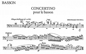 Bernhard Crusell: Concertino in Bb Major for Bassoon and Piano