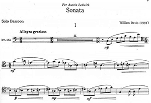 William Davis: Sonata for Bassoon and Piano