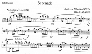 Adrienne Albert: Serenade for Solo Bassoon