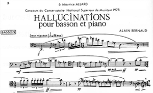 Alain Bernaud: Hallucinations for bassoon and piano