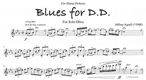 Jeffrey Agrell: Blues for D.D. for Solo Oboe