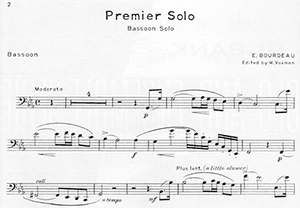 Eugene Bourdeau: Premier Solo for Bassoon and Piano