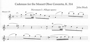 W.A. Mozart: Cadenzas for Oboe Concerto in C, K. 314