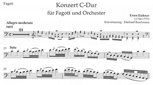 Ernst Eichner: Concerto for Bassoon in C Major