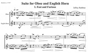 Jeffrey Rathbun: Suite for Oboe and English Horn