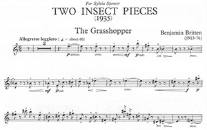Benjamin Britten: Two Insect Pieces for Oboe and Piano