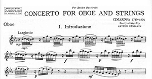 Domenico Cimarosa: Concerto for Oboe and Strings