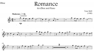 Tom Still: Romance for Oboe and Piano
