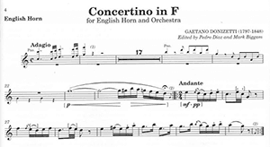 Gaetano Donizetti: Concertino in F for English Horn