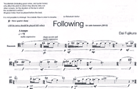 Dai Fujikura: Following for solo bassoon