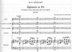 Mozart: Quintet in Eb Major KV 452